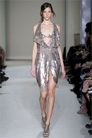 silver minidress by Maurizio Pecoraro